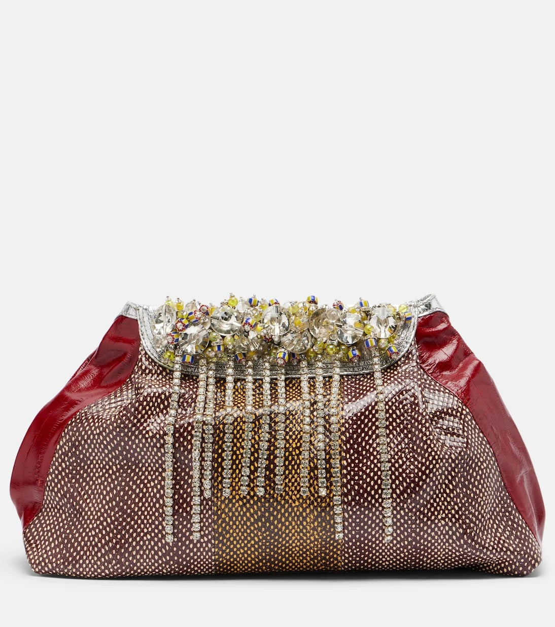 Dries Van Noten - حقيبة كروس بودي Blossom صغيرة من الجلد اللامع