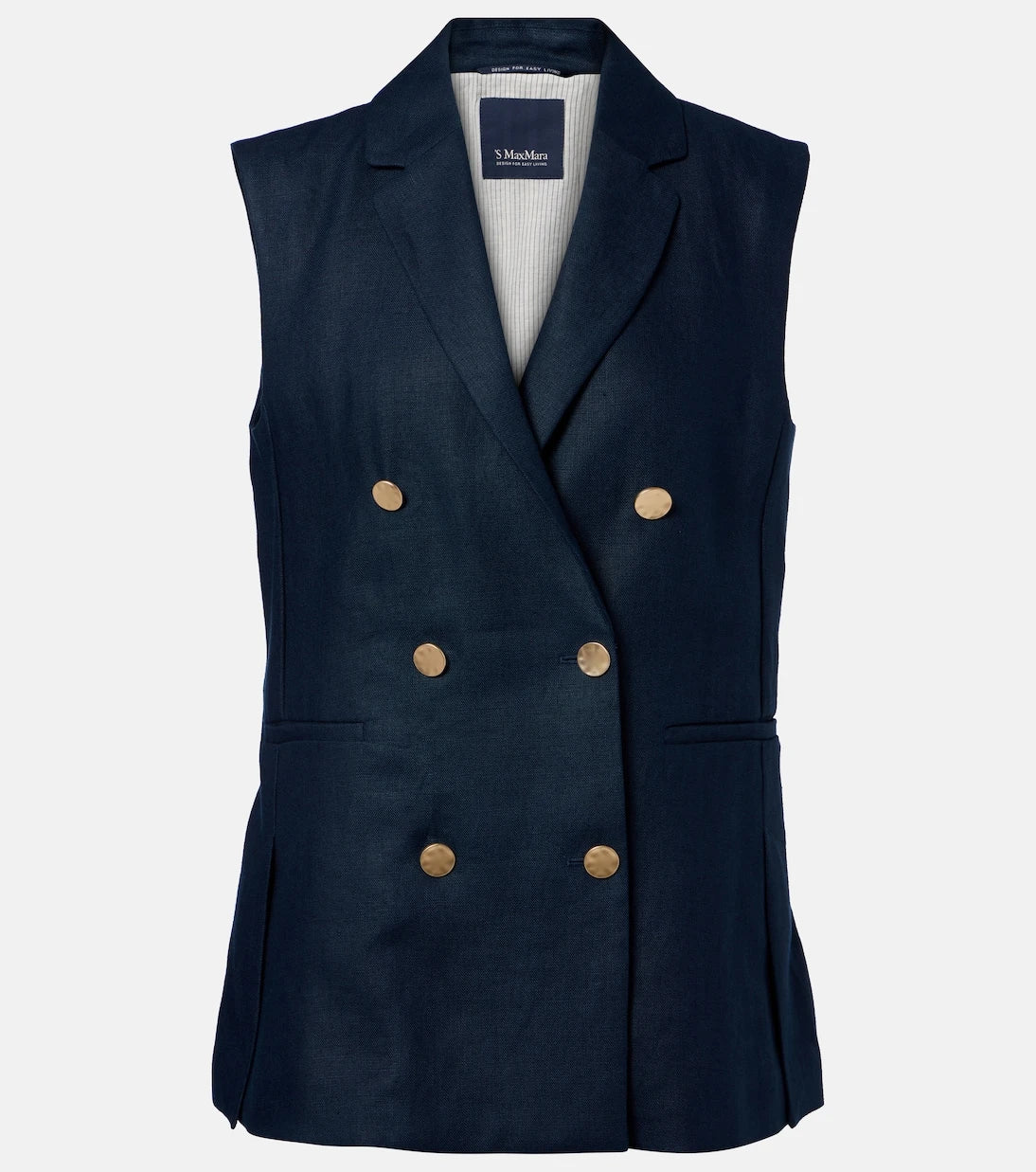 'S Max Mara - Bird linen vest