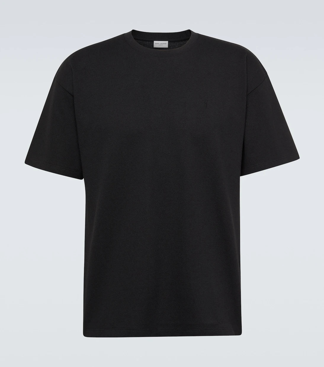 Saint Laurent - Cassandre cotton-blend piqué T-shirt