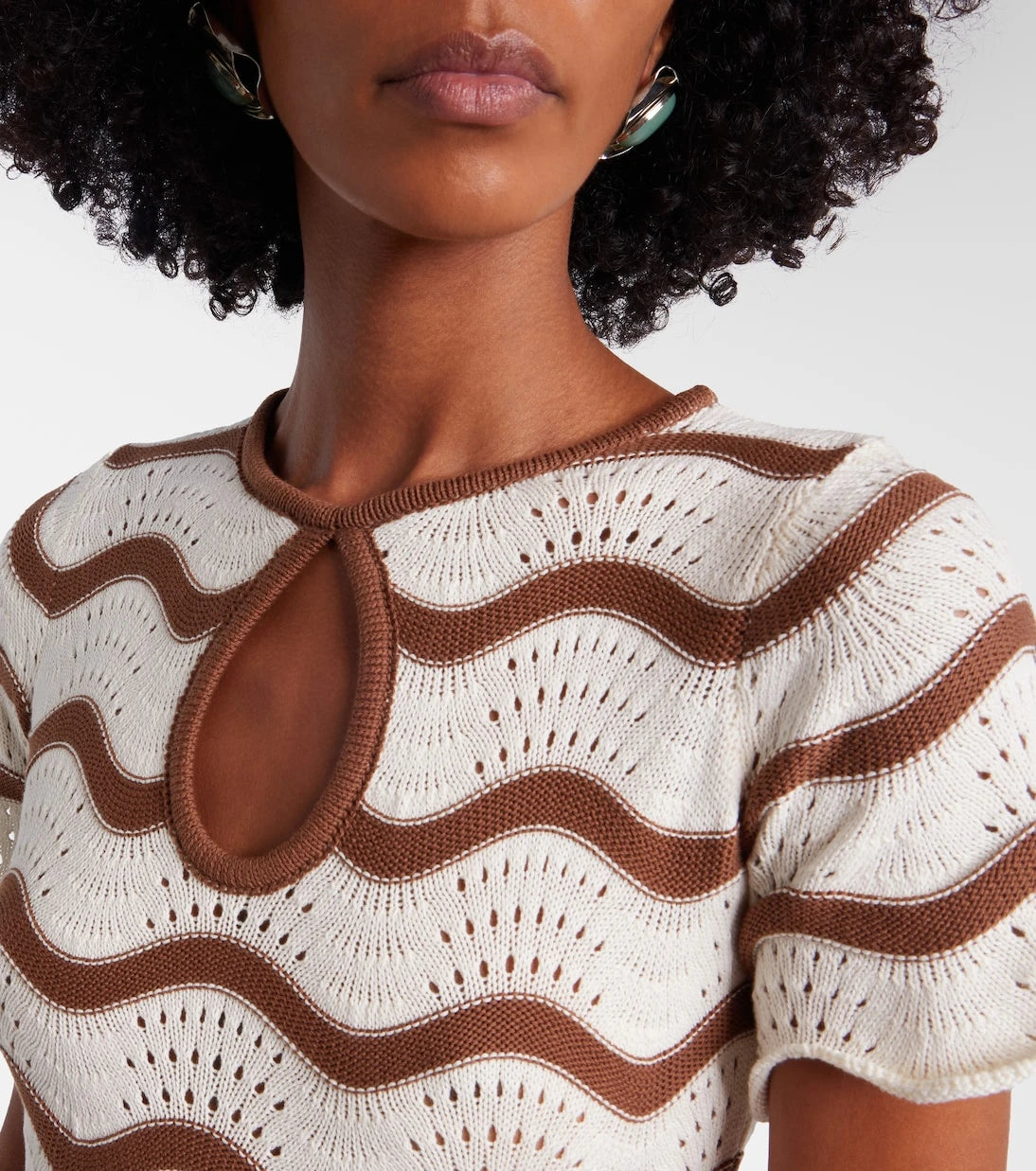 La DoubleJ - Swing crochet cotton midi dress