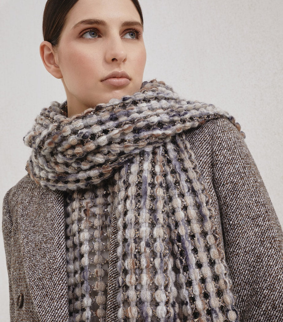 Black Balloon Net Scarf