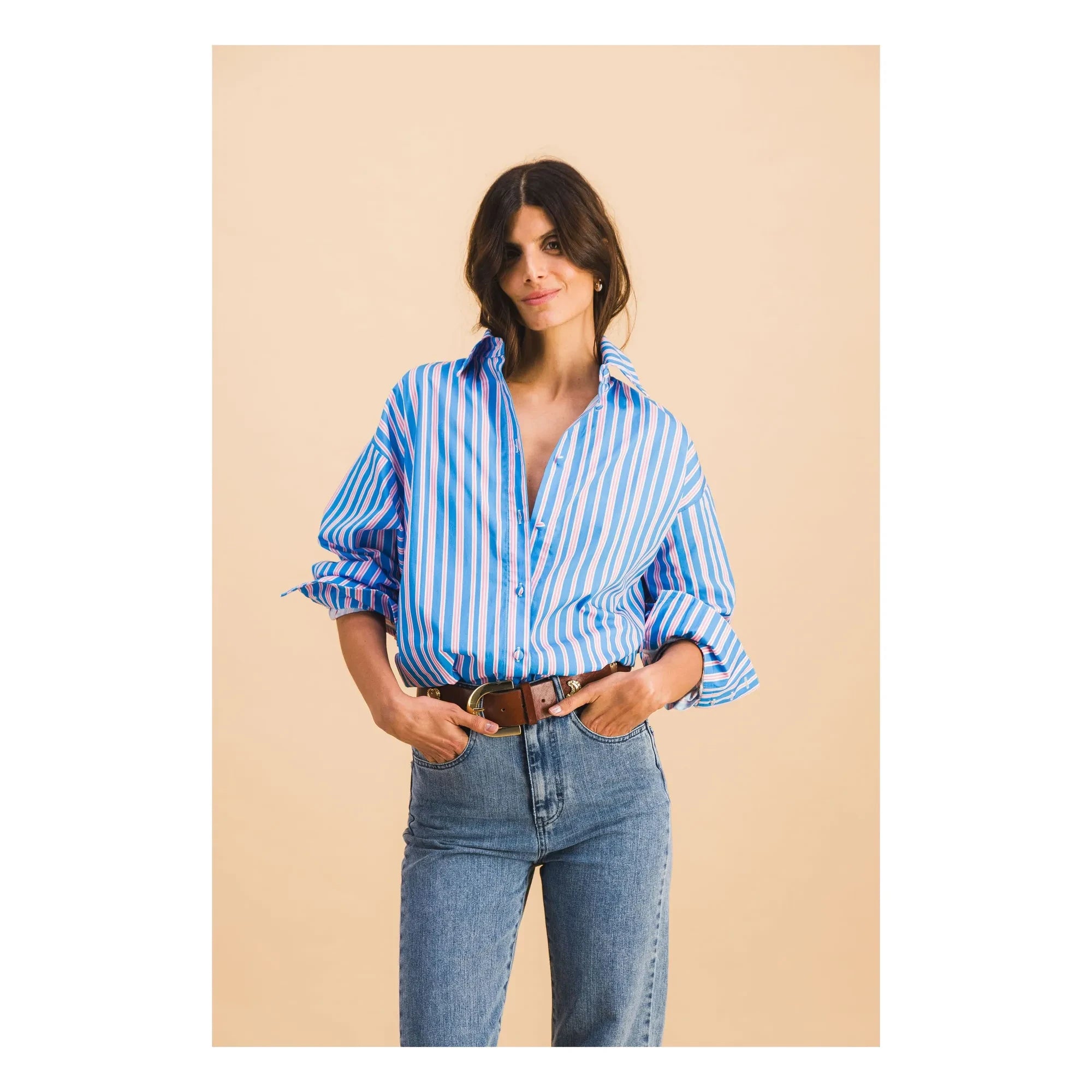 Elise Chalmin - Dona Stripes Shirt | Blue