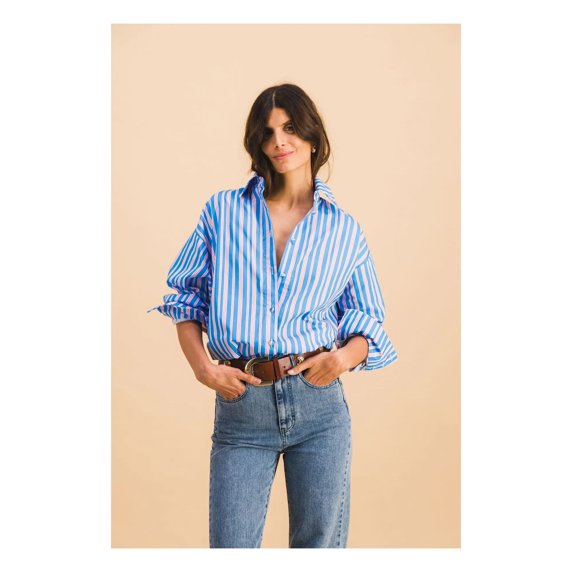 Elise Chalmin - Dona Stripes Shirt | Blue