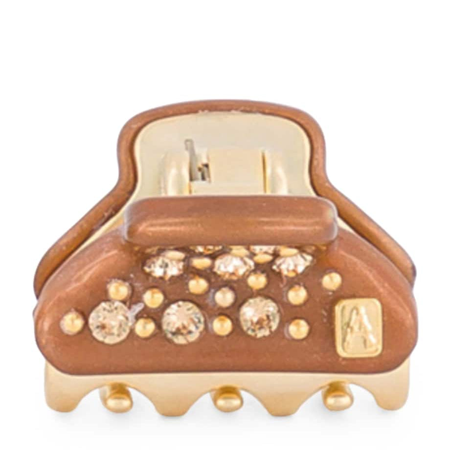 Gold-Plated Mini Claw Hair Clips (Set of 2)