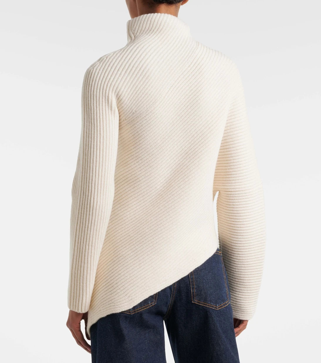 Alaïa - Asymmetric wool and cashmere sweater