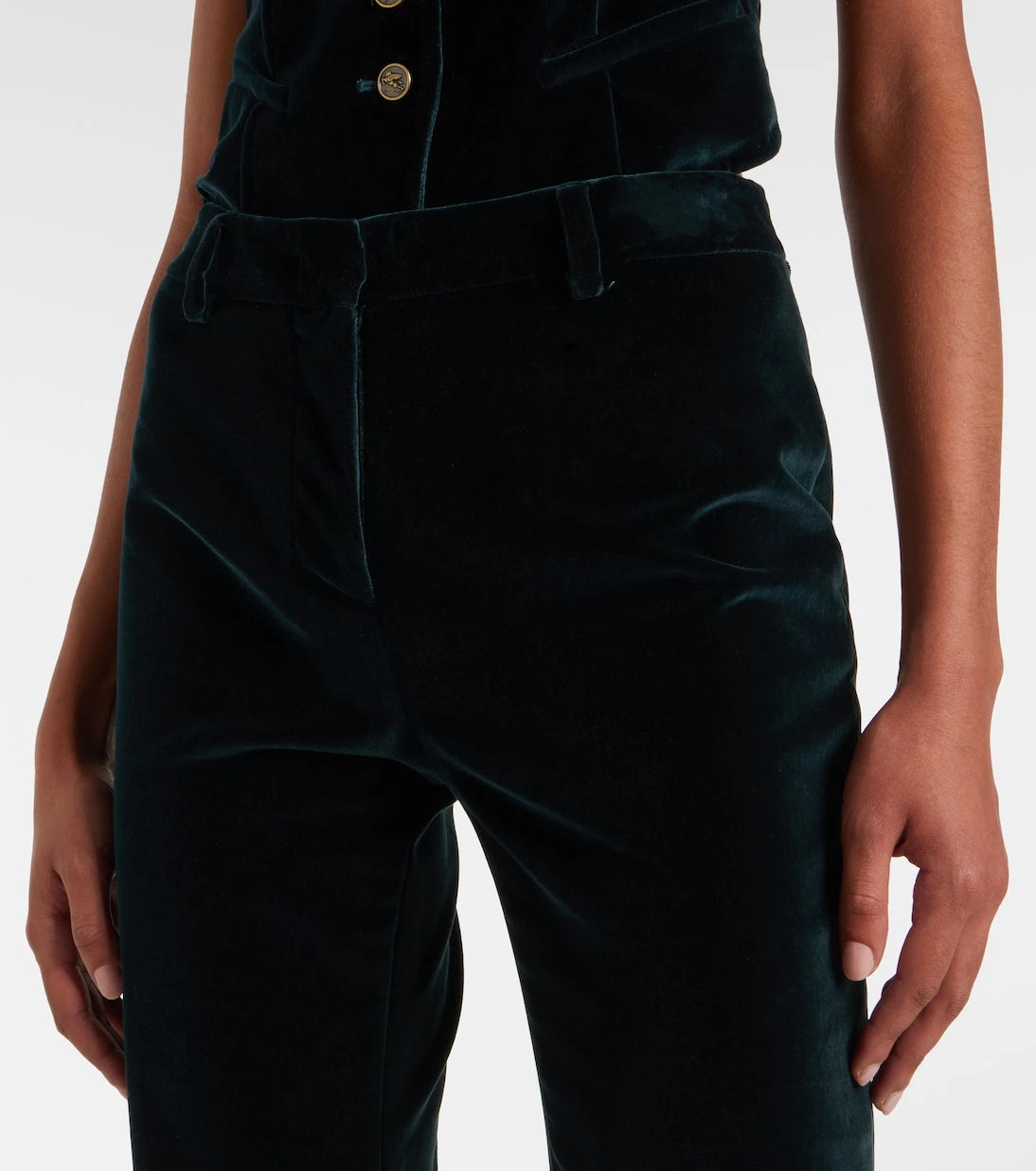 Etro - Cotton velvet flared pants
