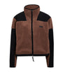 Teddy Boxy Zip-Up Jacket UMBER