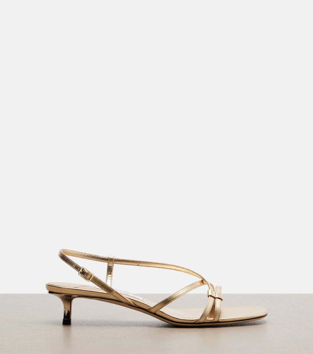 Jimmy Choo - Farris metallic leather slingback sandals
