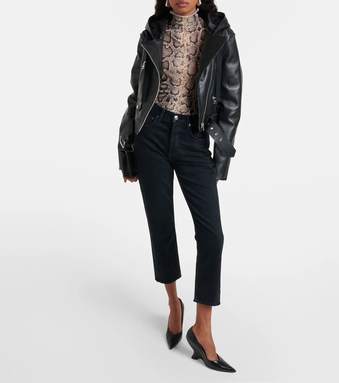 Agolde - Riley Crop high-rise slim jeans