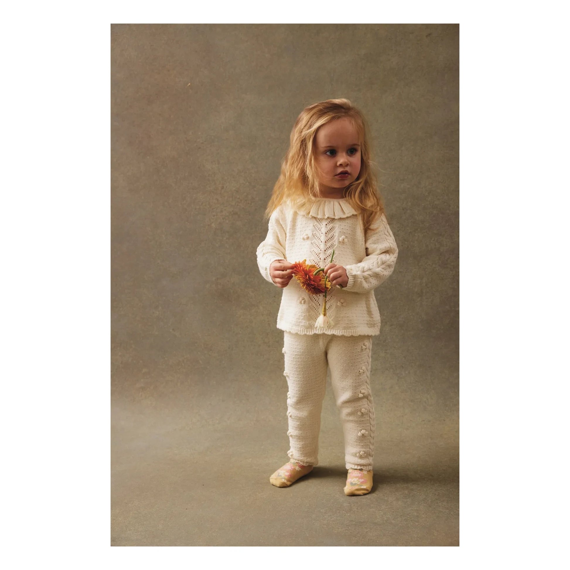 Louise Misha - Elvina Ruffle Neck Sweater | Cream