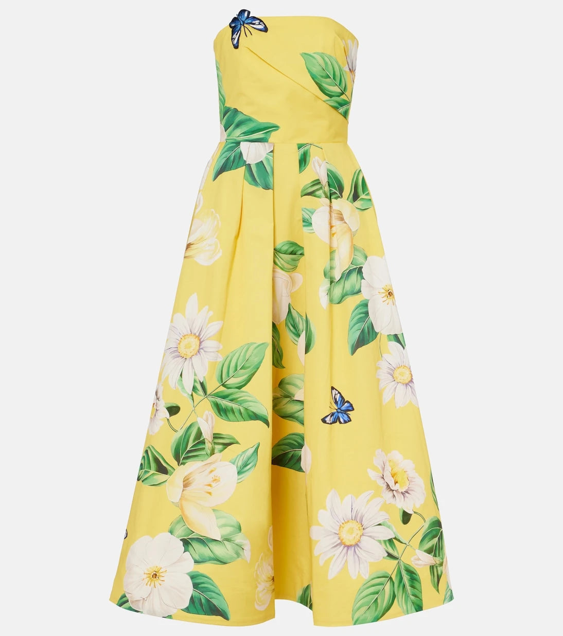 Leo Lin - Lynn floral cotton bustier dress