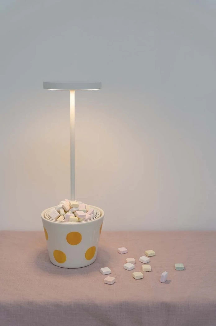 Kablosuz led masa lambası Zafferano Poldina Reverso