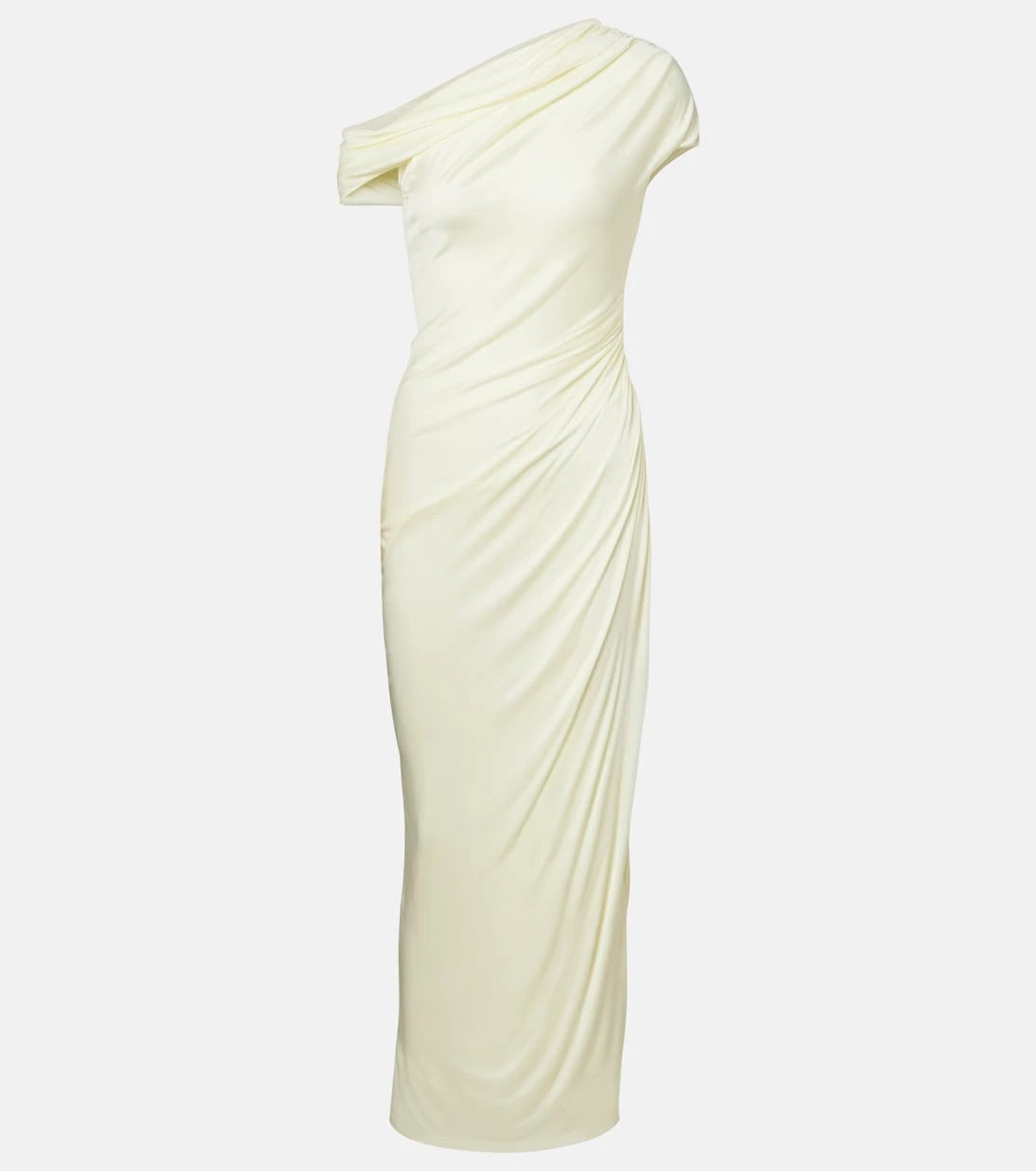 Galvan - Draped one-shoulder midi dress