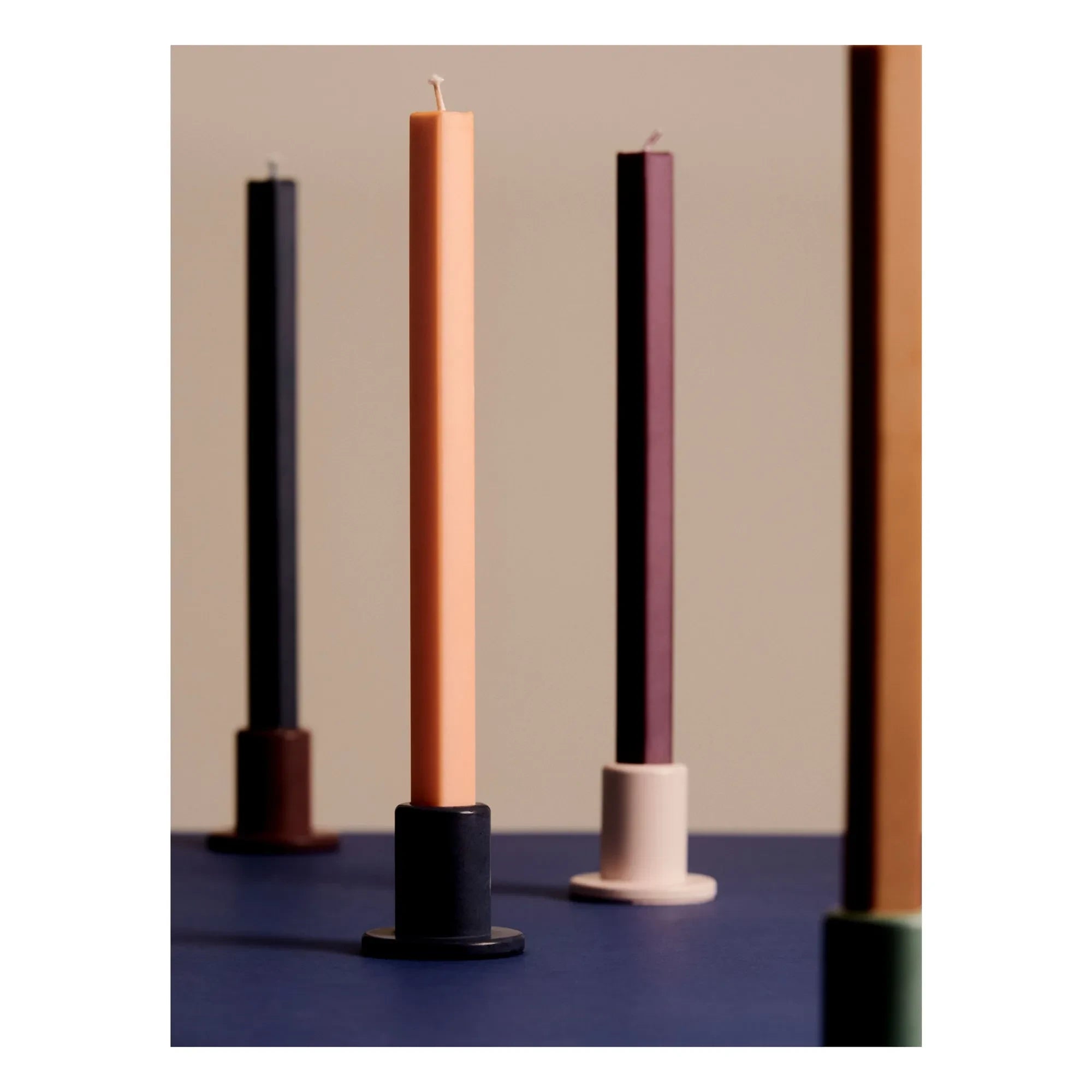 Hay - Square candles - Set of 4 | Red