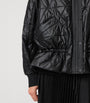 Black Quilted Alii Bomber Jacket
