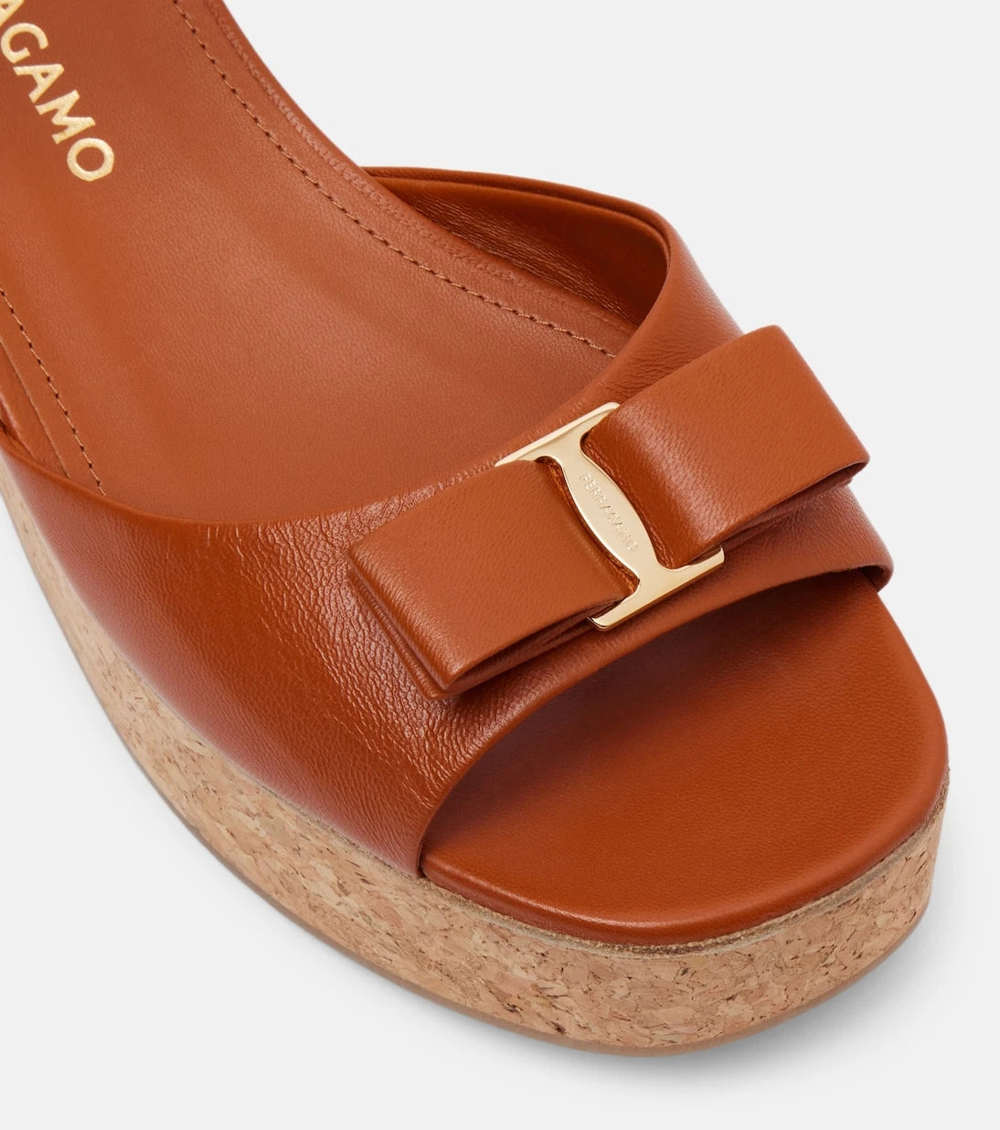 Ferragamo - Selna leather wedge sandals
