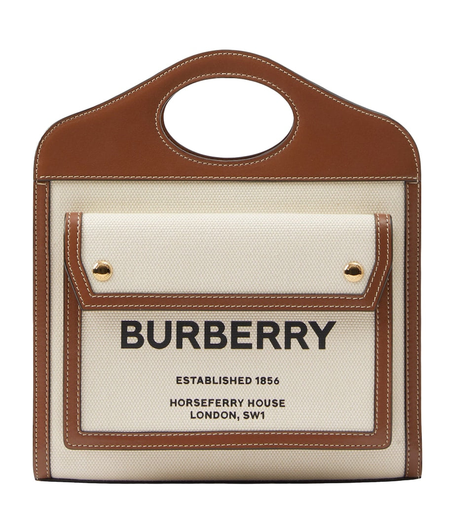 Burberry Brown Mini Canvas Pocket Bag