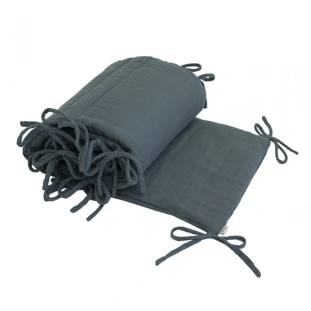 Numero 74 - Crib bumper - grey blue | Ice Blue S032