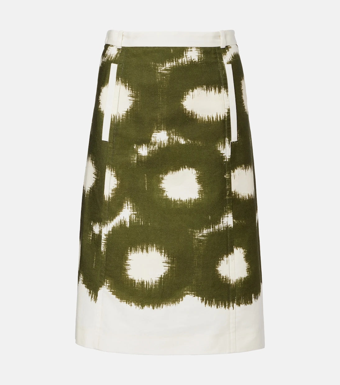 Prada - Tie-dye cotton canvas midi skirt