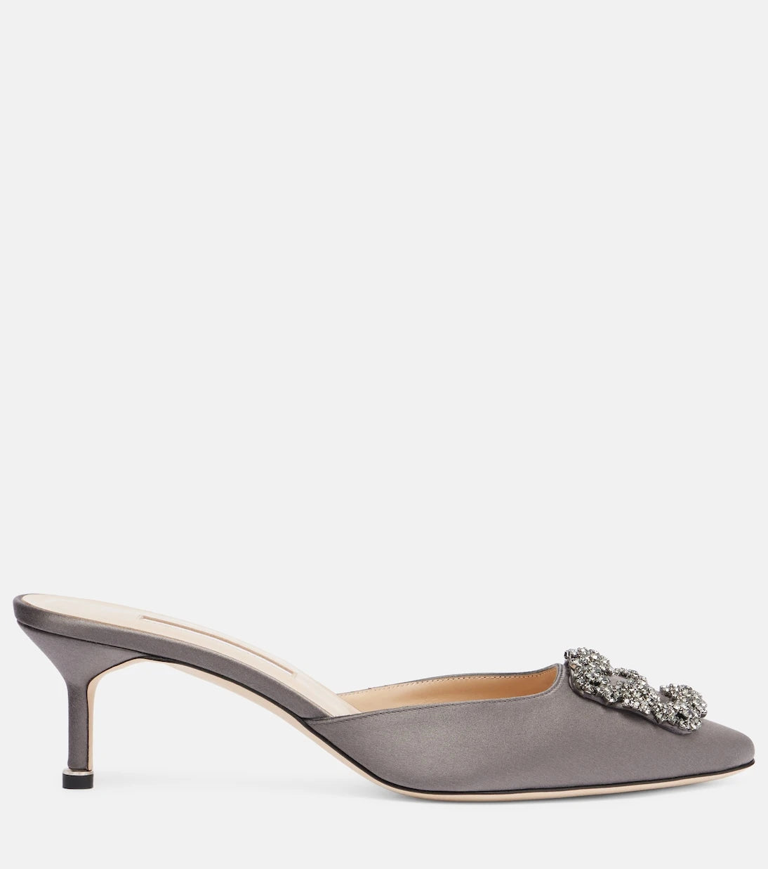 Manolo Blahnik - Hangisimu embellished satin mules