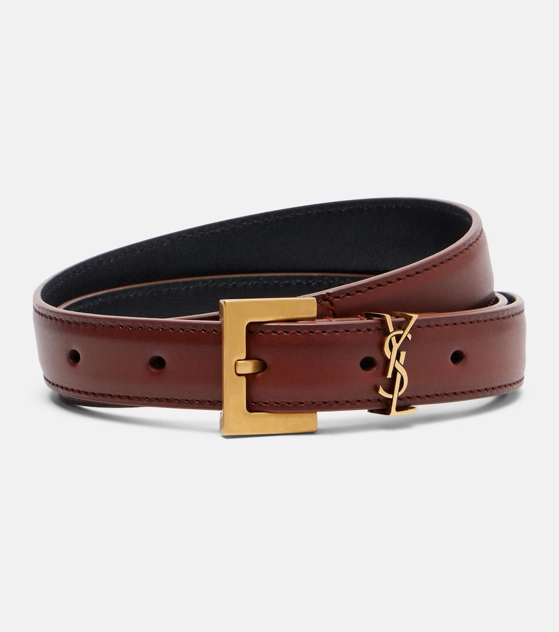 Saint Laurent - Cassandre leather belt