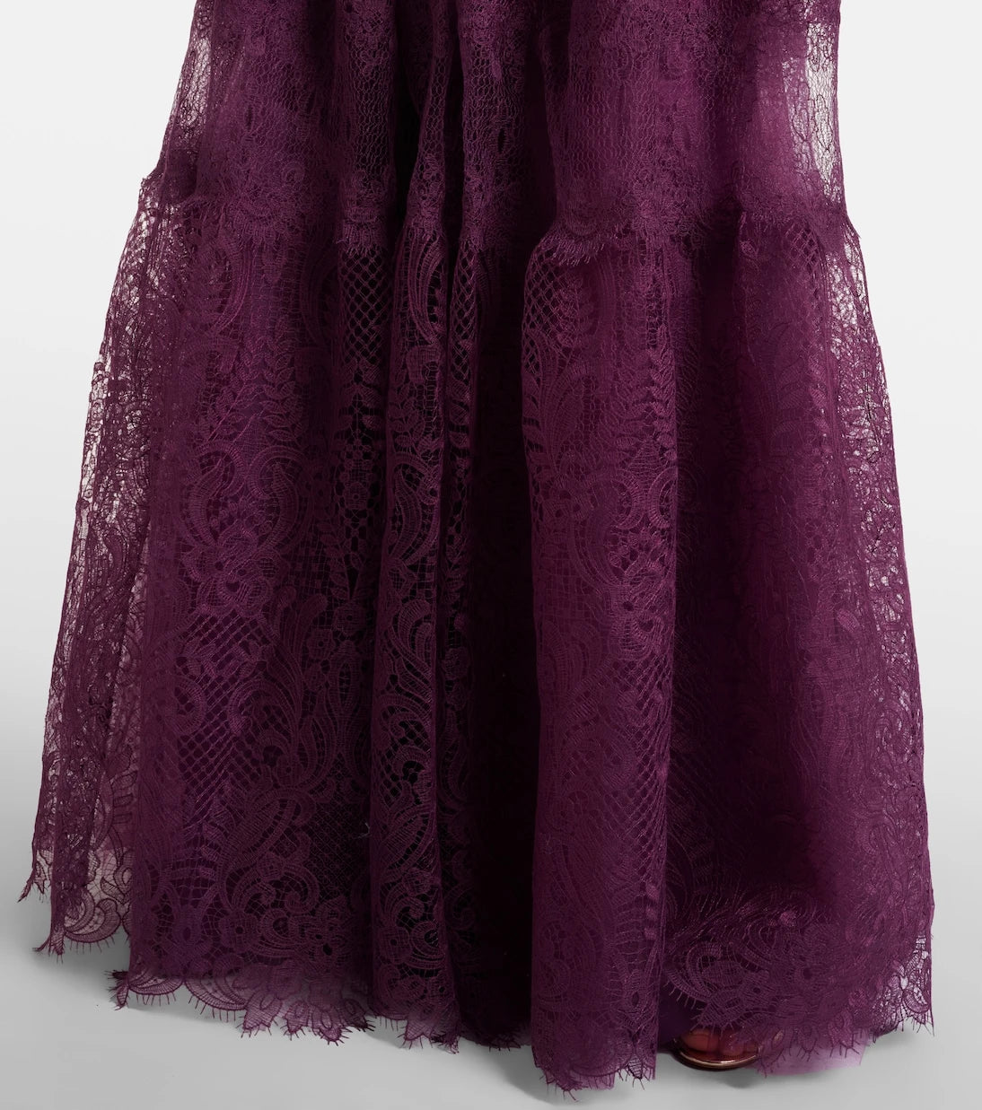 Costarellos - Belted lace gown