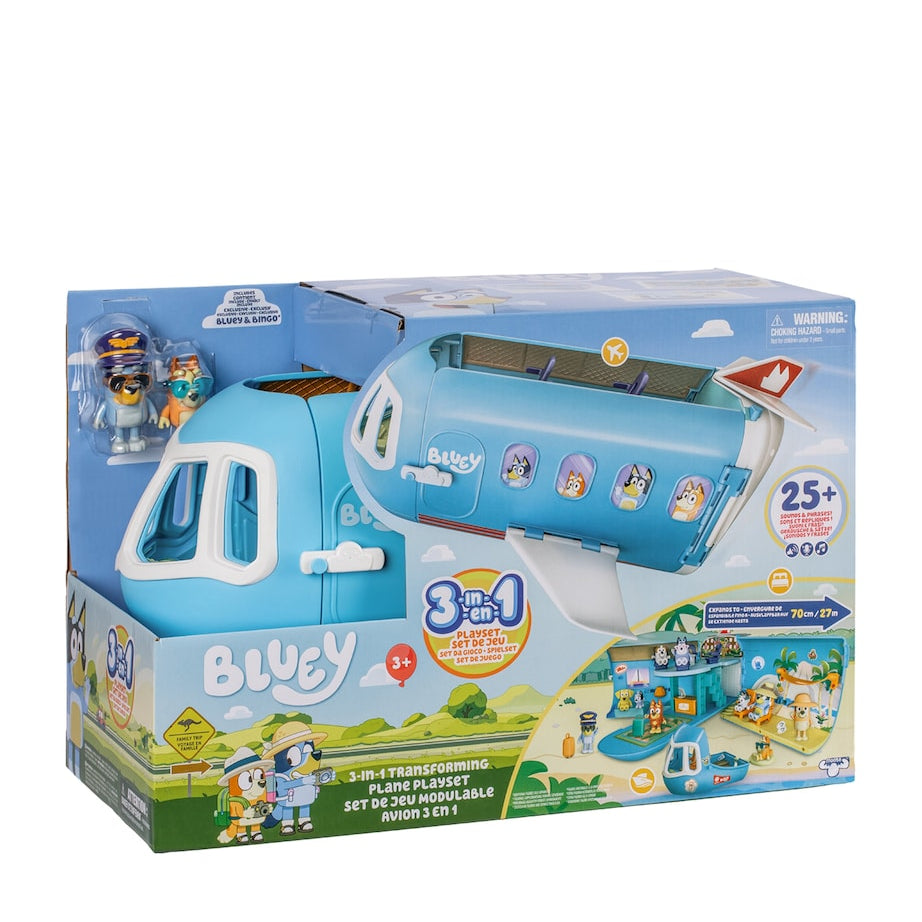 BLUEY 3-in-1 Transforming Plane Play Set