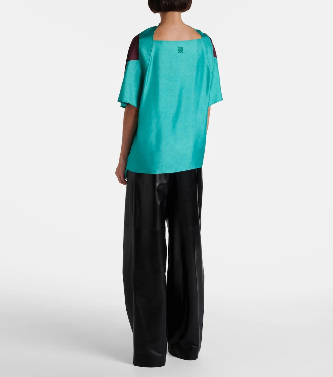 Loewe - Printed silk satin top