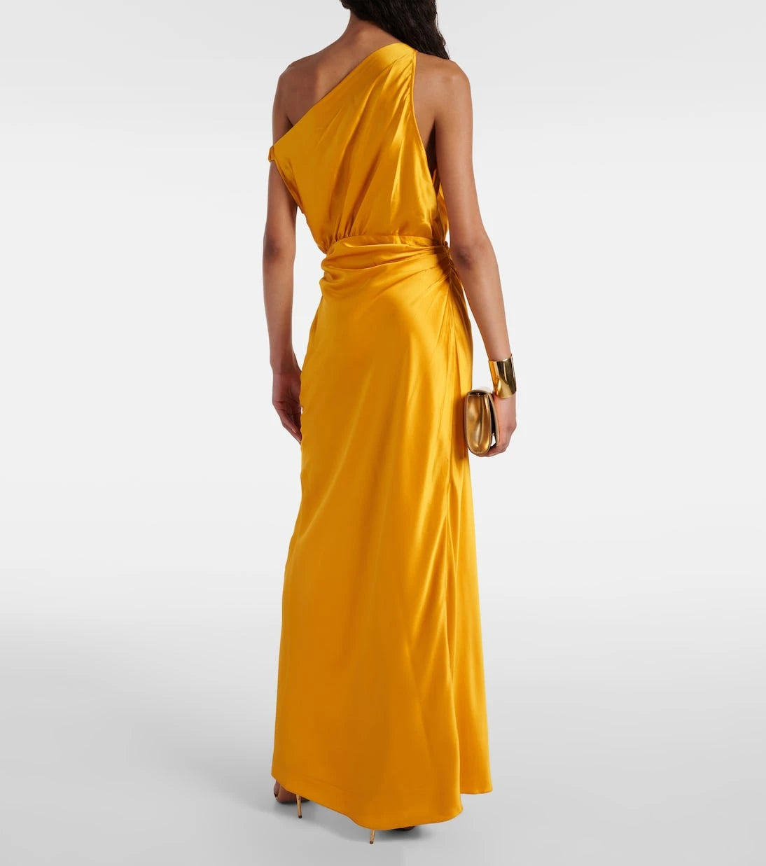 The Sei - Draped silk satin wrap gown