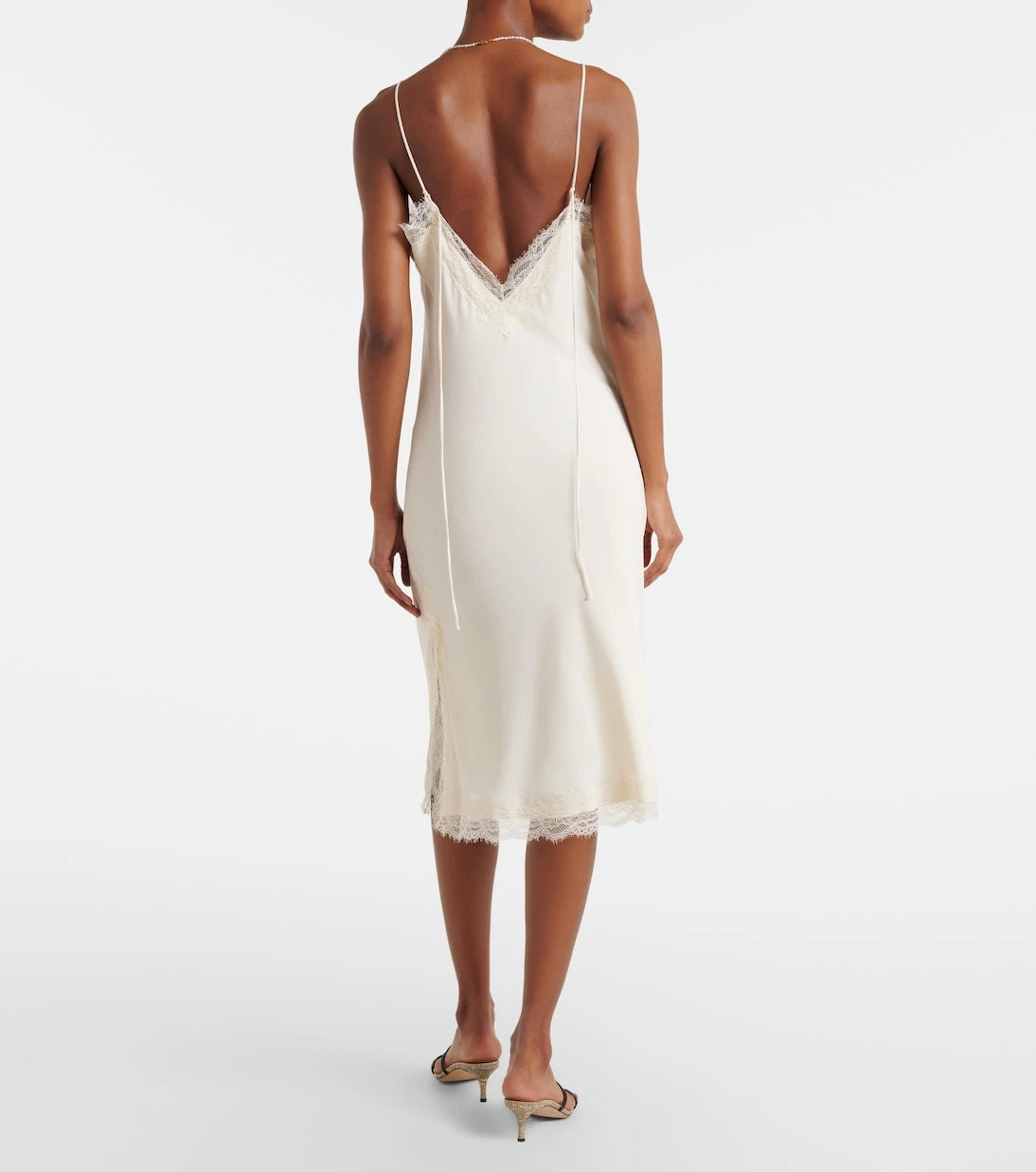 Róhe - Lace-trimmed slip dress