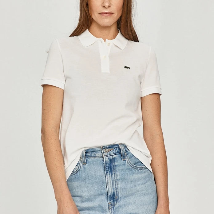 Lacoste тениска с яка дамска от памук
