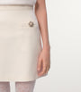 Valentino Ivory Virgin Wool-Silk Mini Skirt