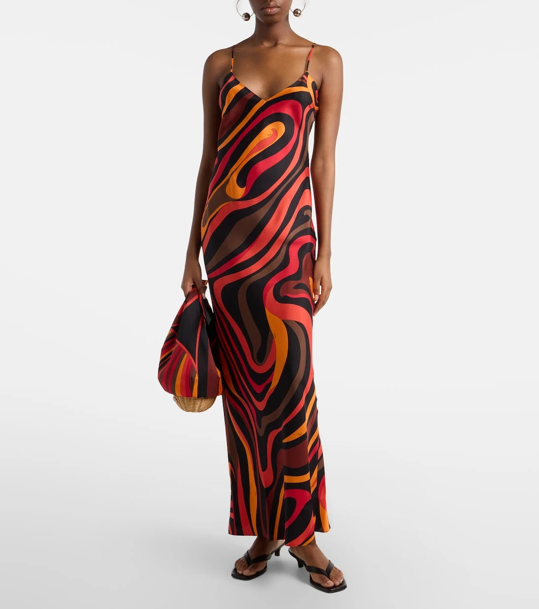 Pucci - Marmo and Fari caped silk twill gown