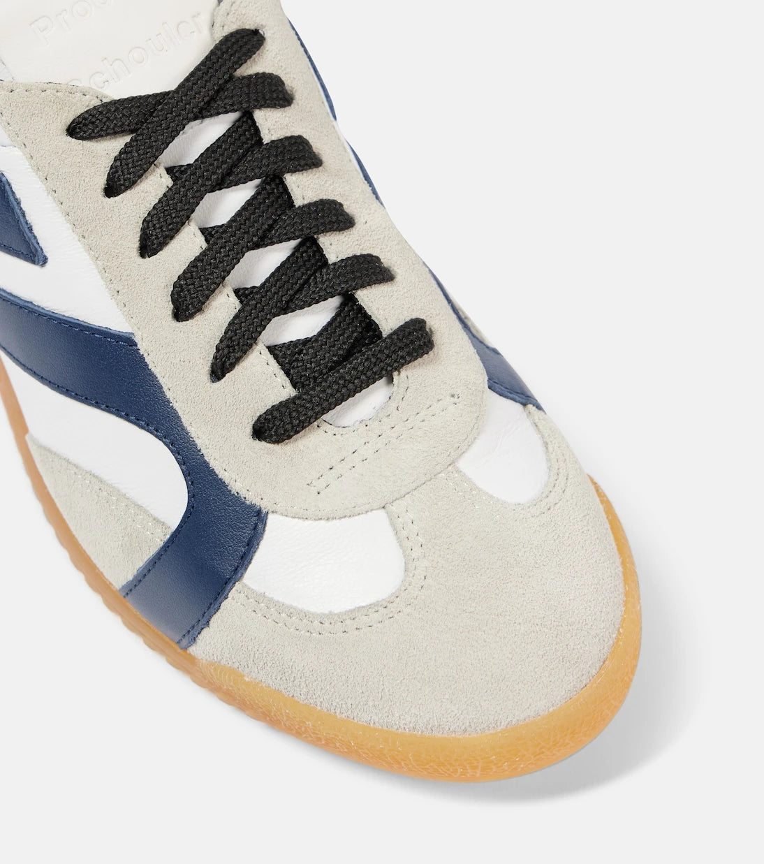 Proenza Schouler - Track suede-trimmed leather sneakers