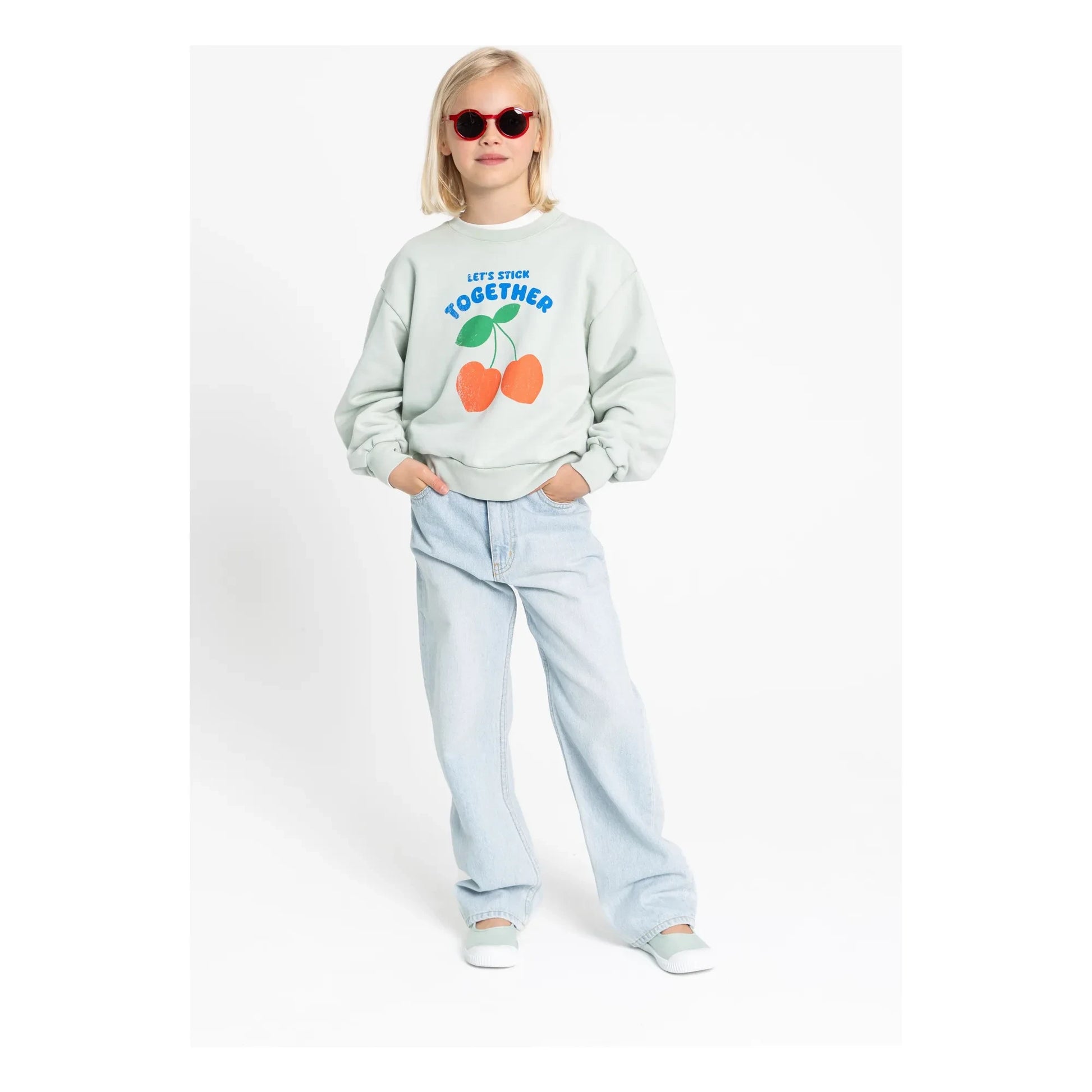 Hundred Pieces - Alba organic cotton sweatshirt | Celadon