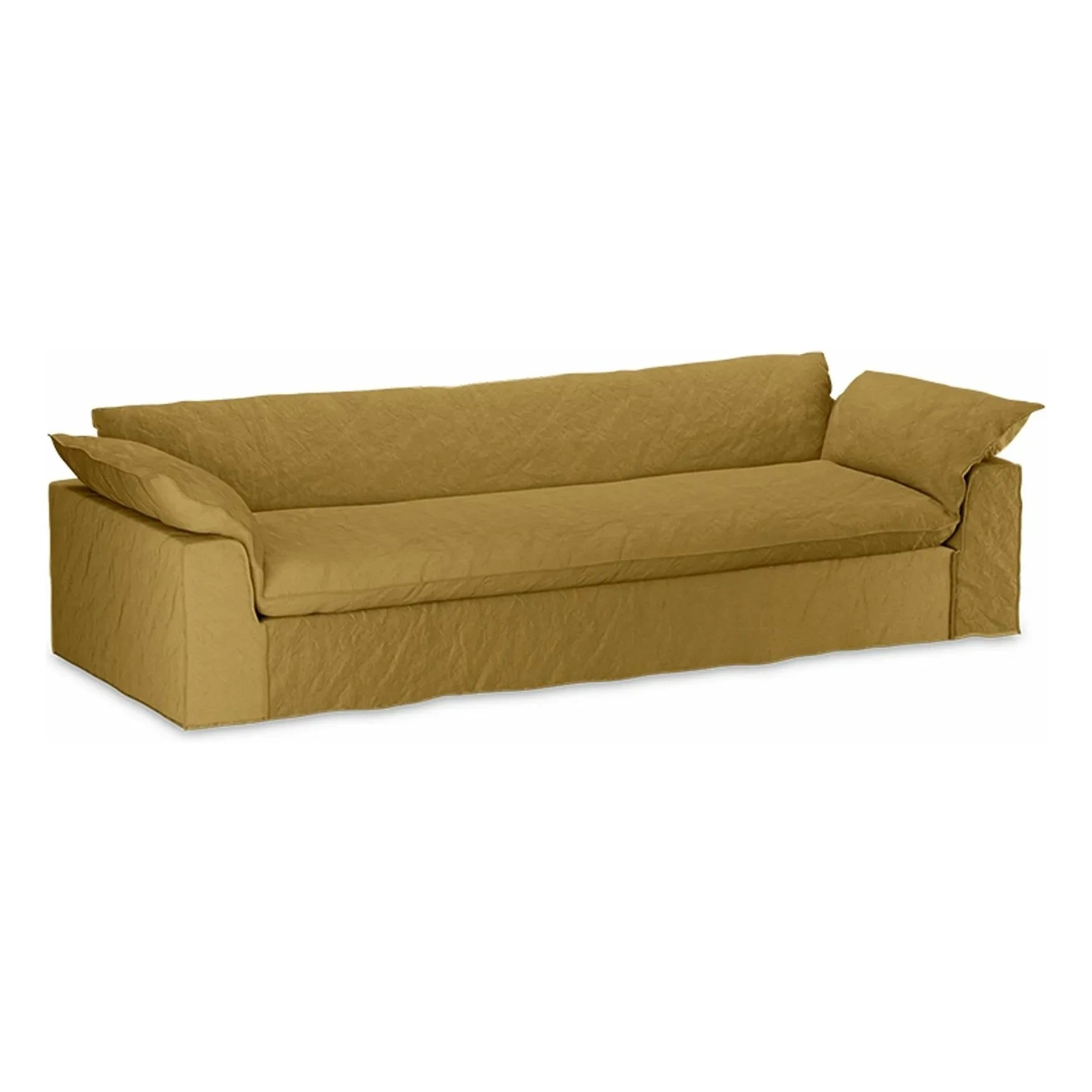 HKliving - 4-seater linen sofa Nomad | Ochre
