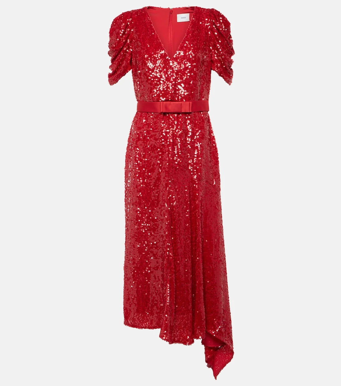 Erdem - Asymmetric sequined midi dress