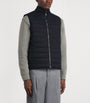 Fioroni Cashmere Navy Virgin Wool Reversible Down Gilet