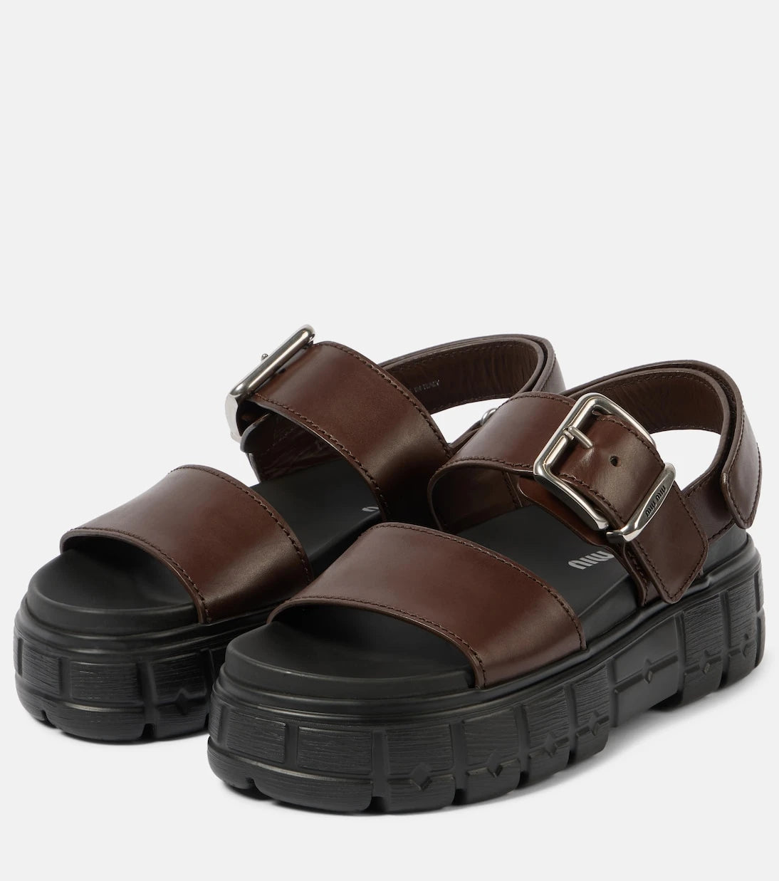 Miu Miu - 50 leather platform sandals