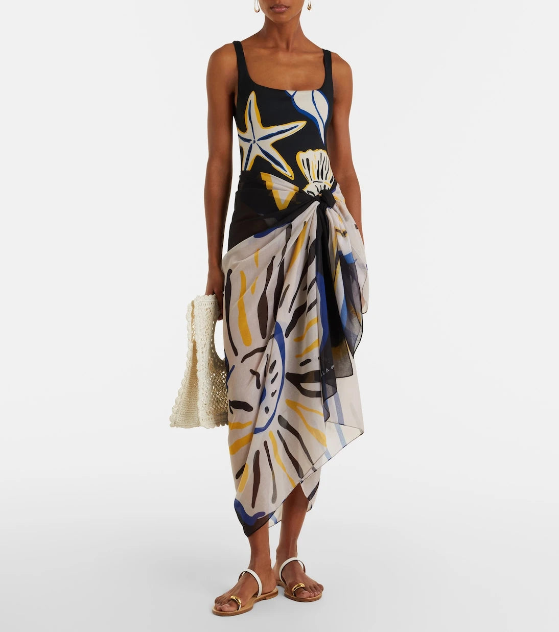 Cala de la Cruz - Luana printed beach cover-up
