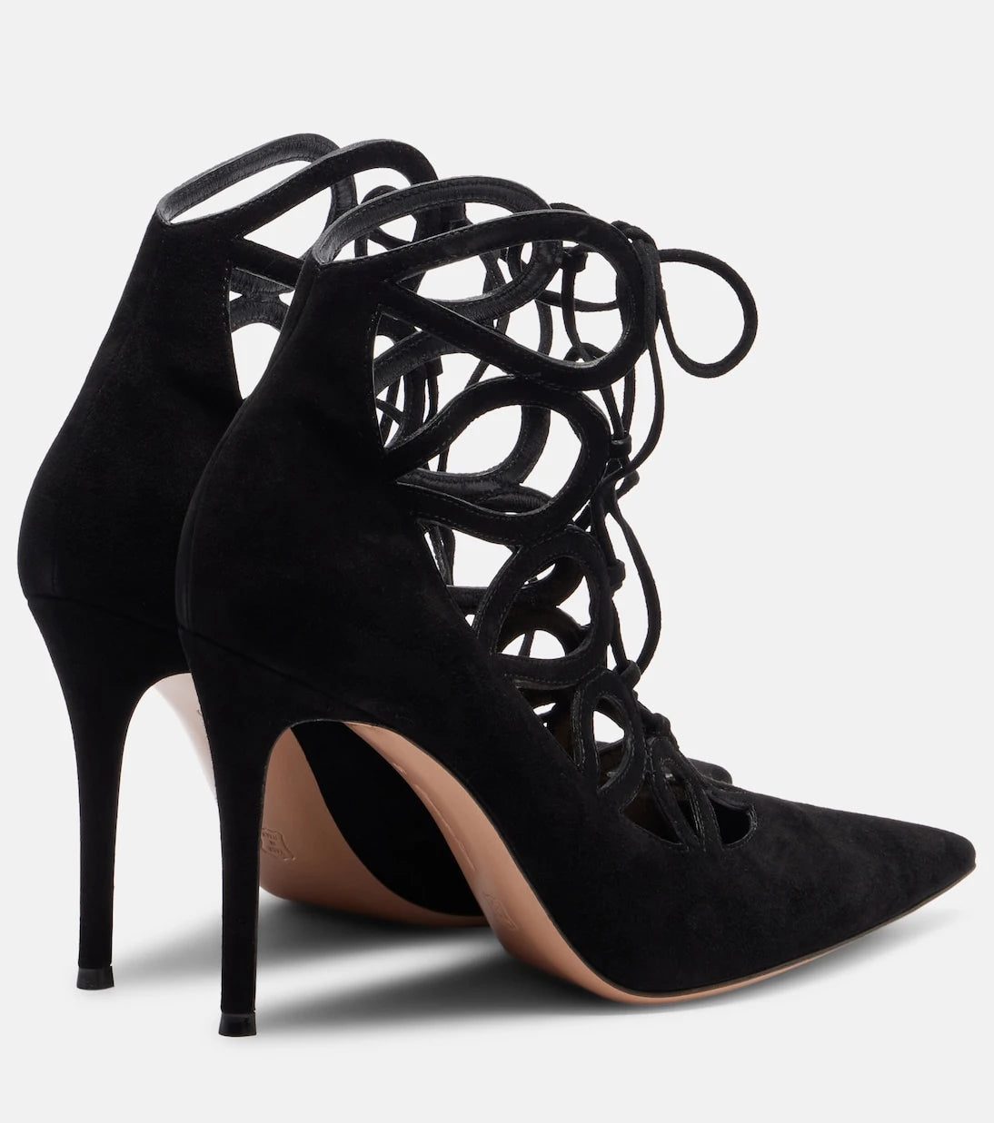 Gianvito Rossi - Elisa 95 suede lace-up pumps