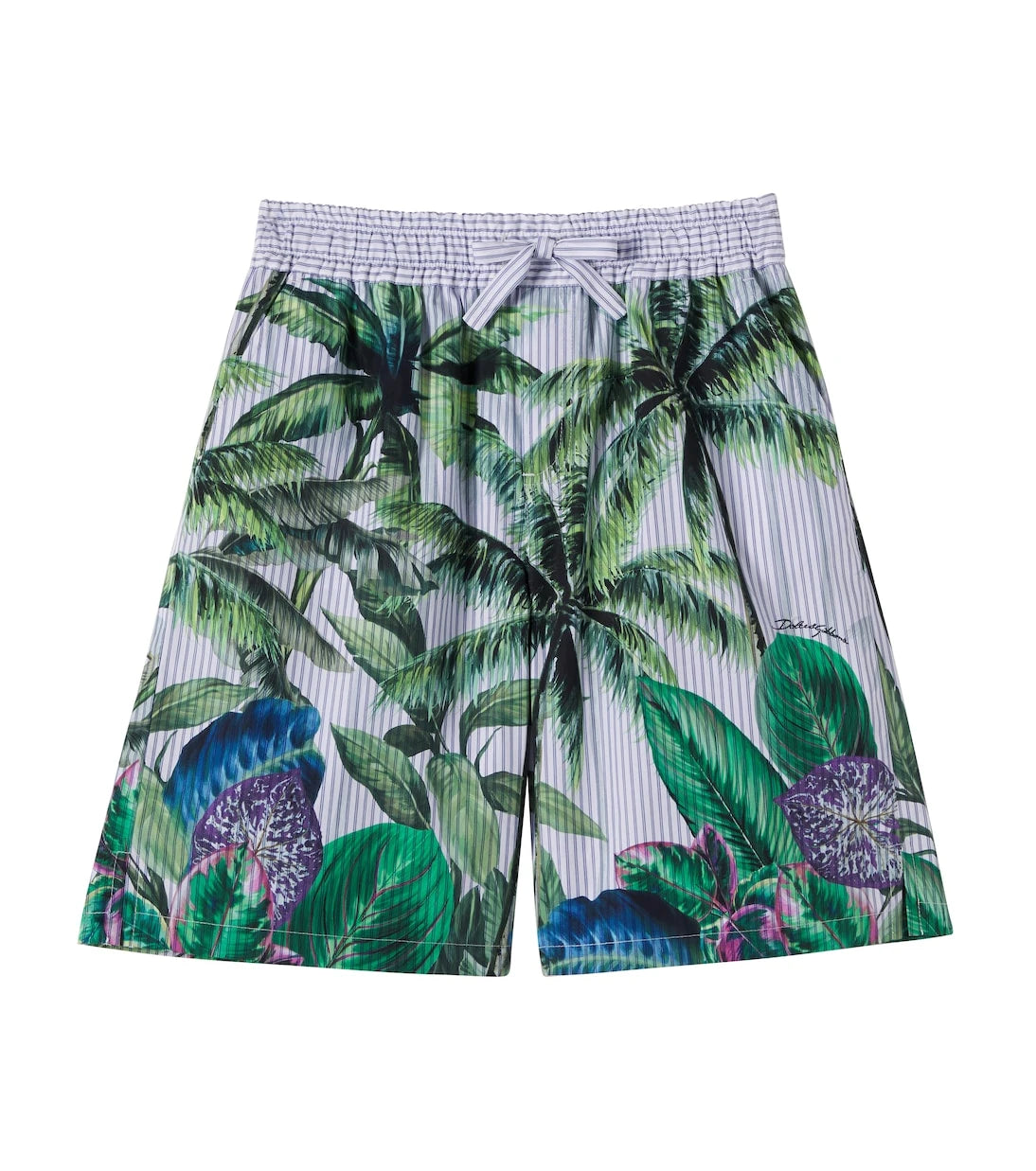 Dolce&Gabbana Kids - Printed cotton Bermuda shorts