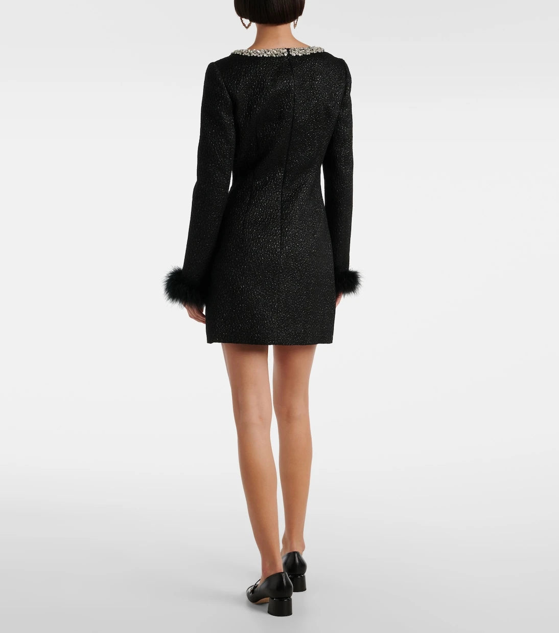 Self-Portrait - Sequined metallic minidress