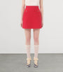 Valentino Red Wool-Silk Embellished Mini Skirt