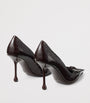 Scarlett 95 Croc-Embossed Leather Pumps