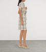 Burberry Ivory Cotton Check Mini Shirt Dress