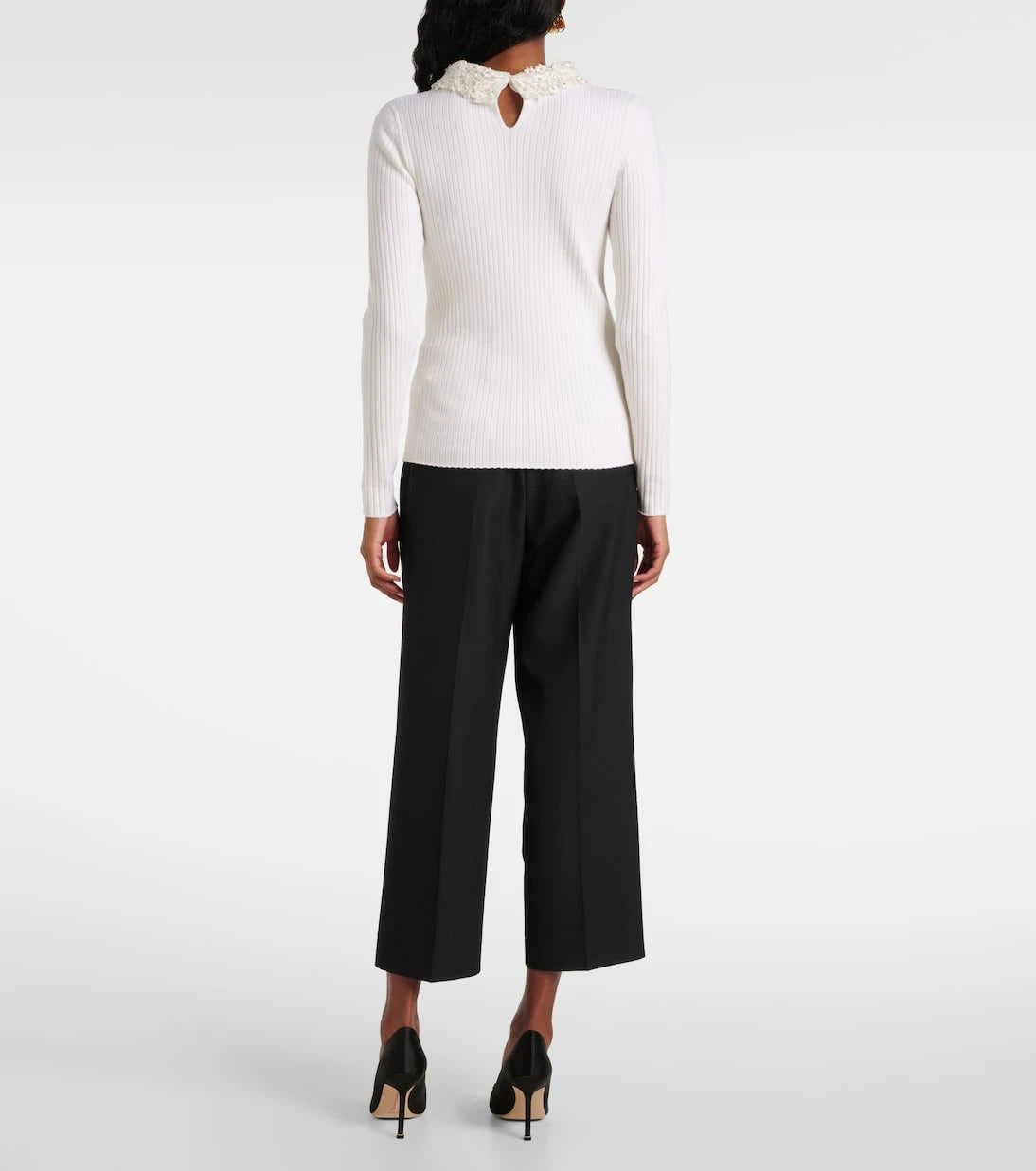 Carolina Herrera - İşlemeli fitilli yün bluz