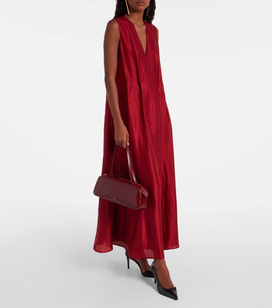 Khaite - Simona patent leather shoulder bag