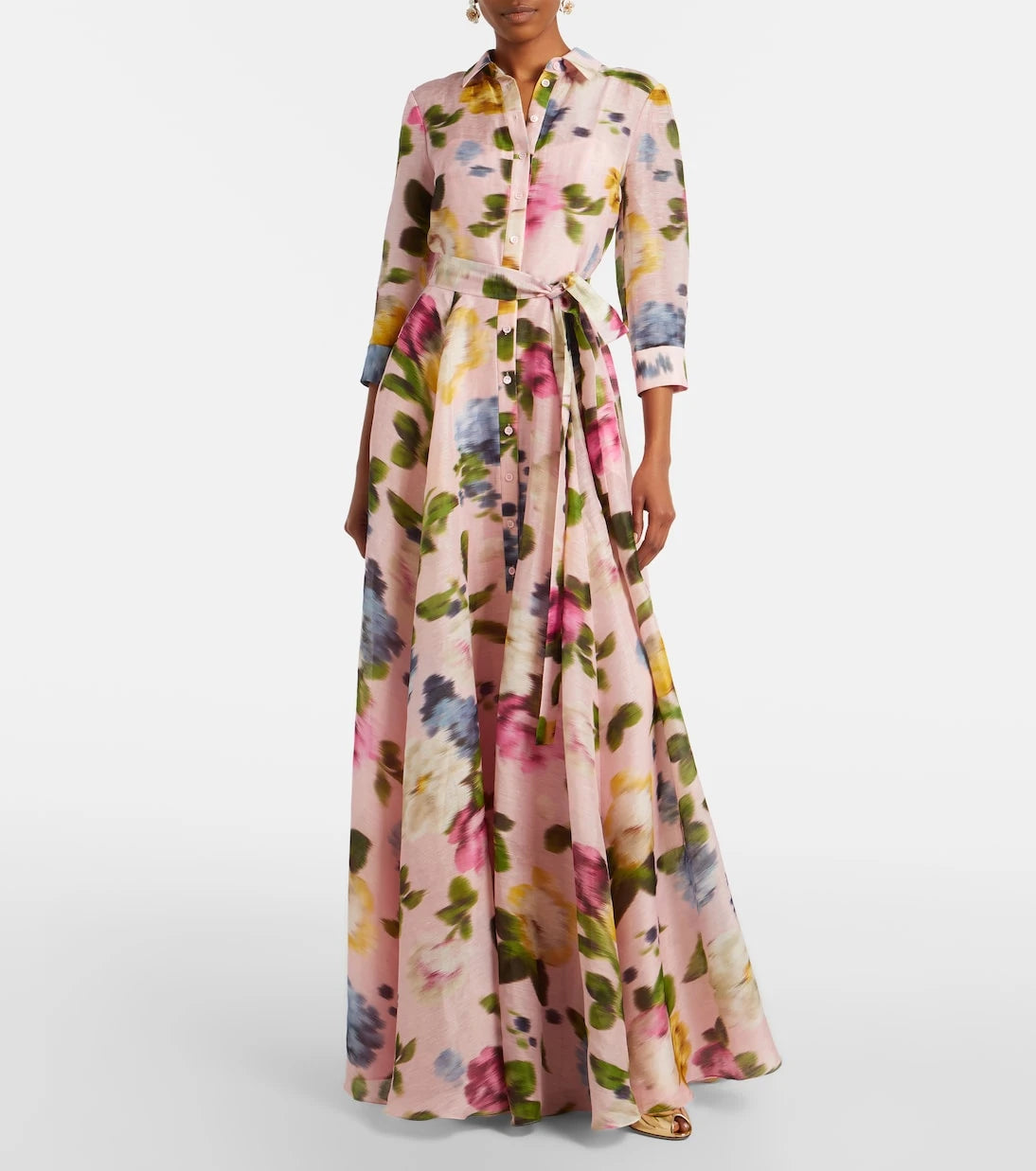 Carolina Herrera - Floral linen and silk gown