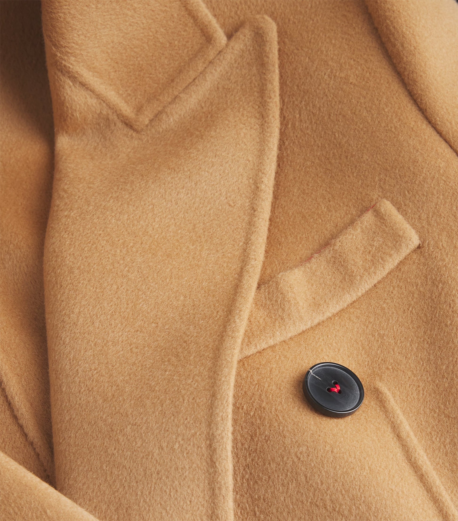 Victoria Beckham Brown Wool-Cashmere Double-Faced Coat